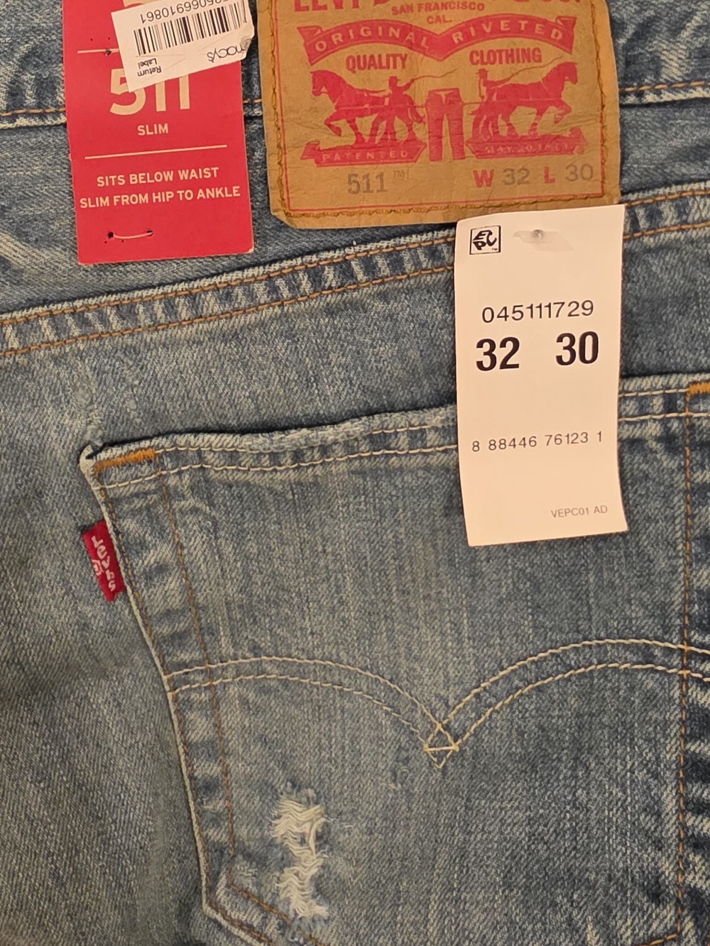 Levi's 511 Slim Men's Jeans in Light Blue Denim